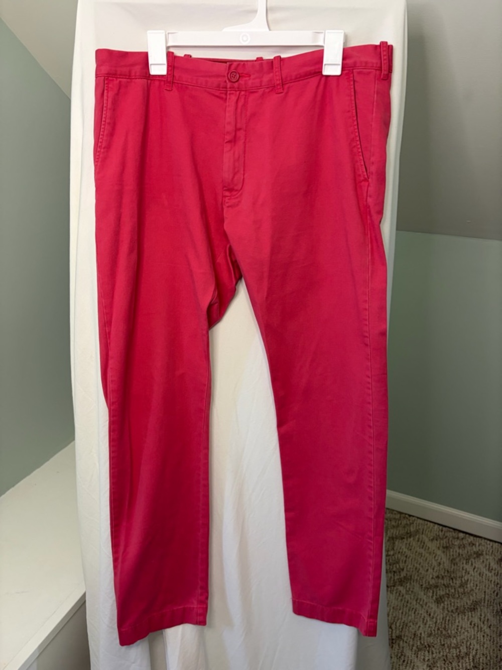 J. Crew Men's Casual Chino Pink Pants size 35x32